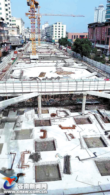 龙港地下人防商业街工程进展顺利