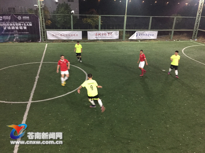 温州市互联网+五人制足球南部赛区联赛在苍南