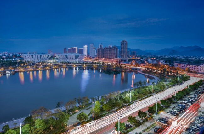 都市霓虹映苍城--县城灵溪夜景 - 苍南新闻网